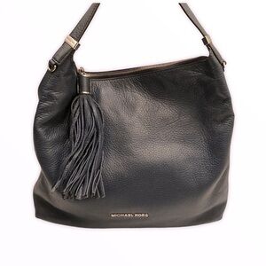 Michael kors blue leather shoulder bag